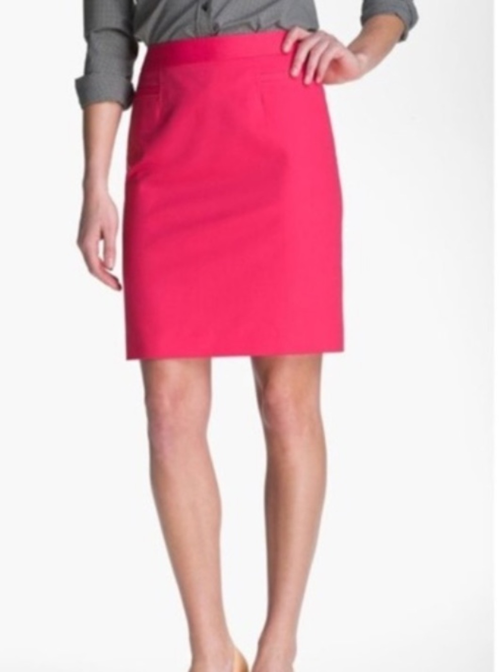 Halogen Hot Pink Pencil Skirt knee length pink size 10 office professional